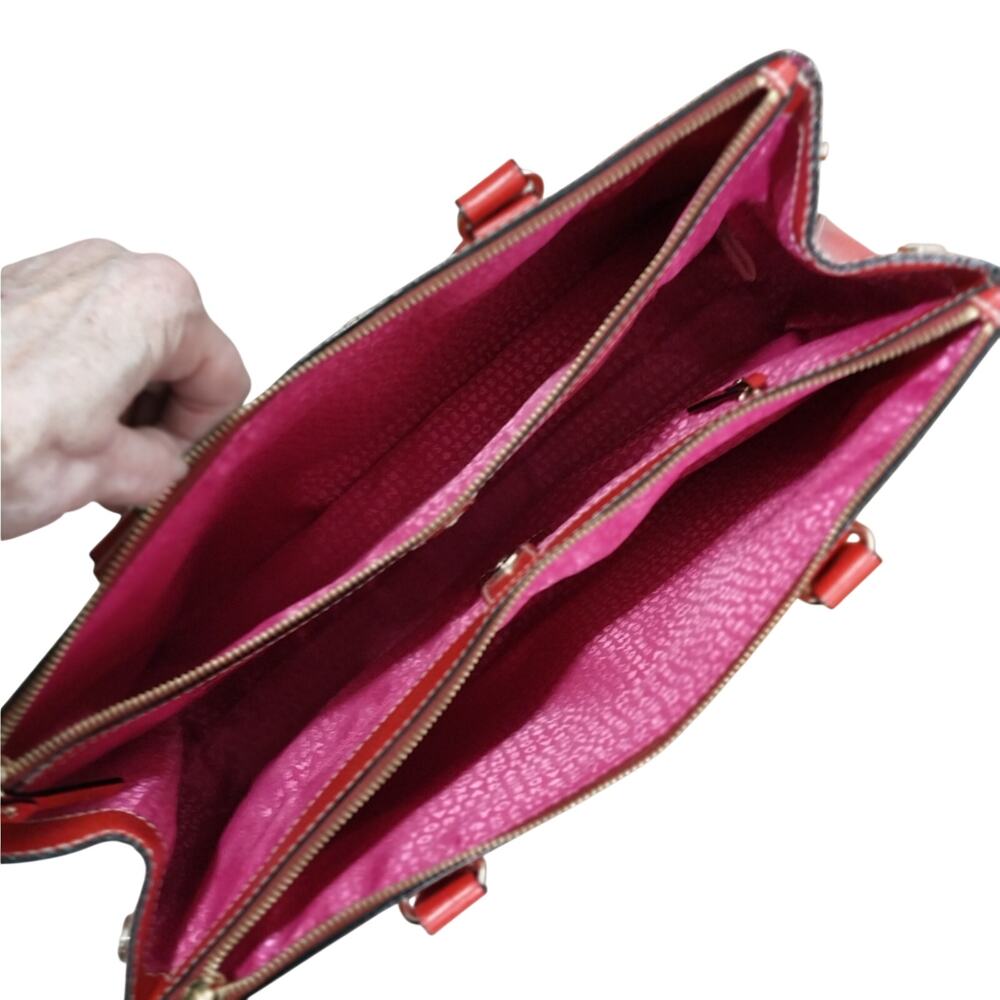 Red Leather Tote Bag - Picture 11 of 13
